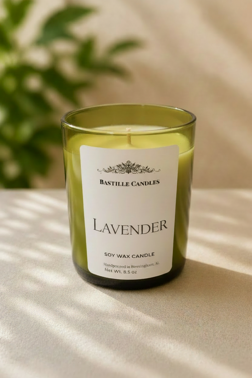 Lavender - wine bottle vessel