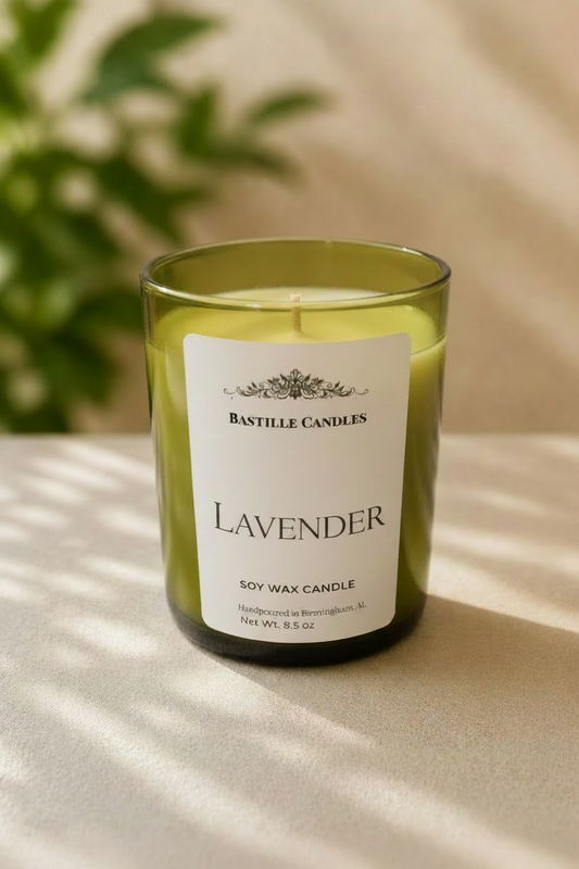 Lavender - wine bottle vessel