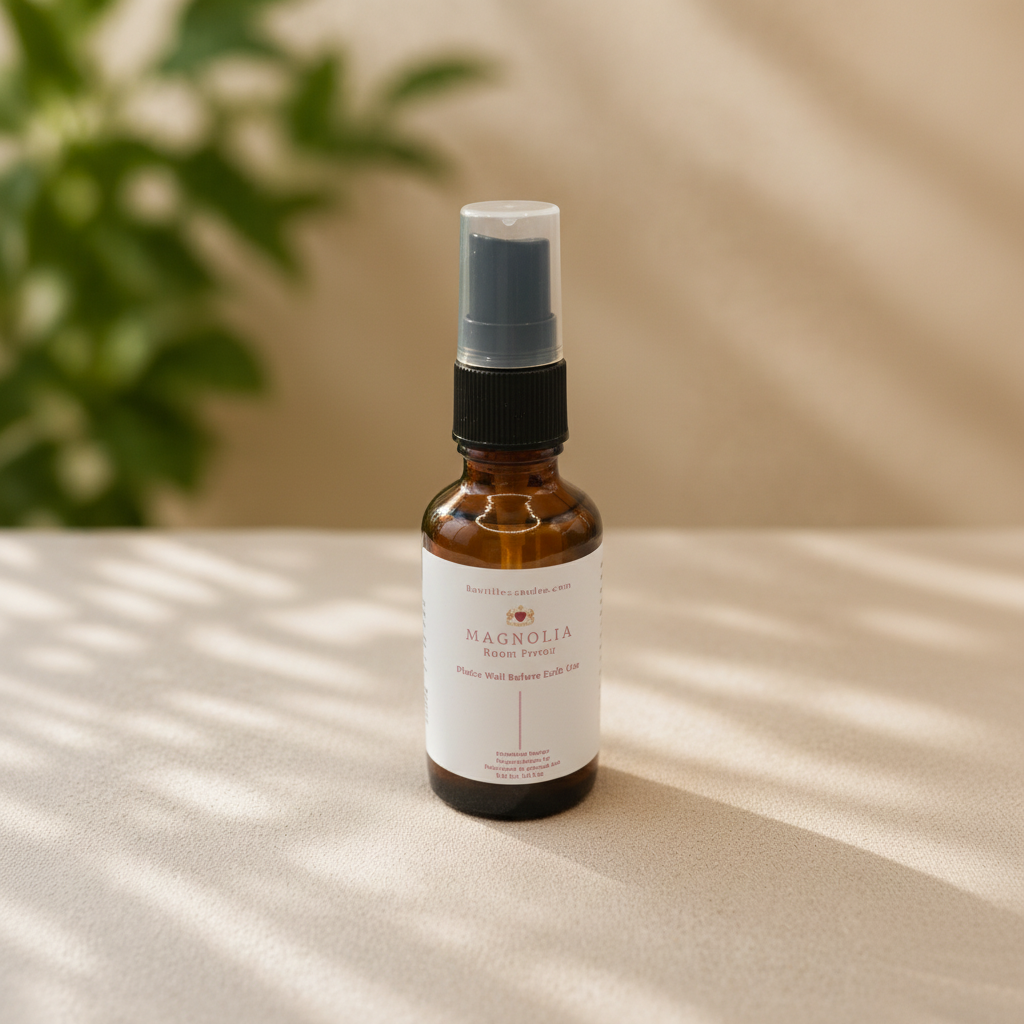 Mist bottle with White Currant background